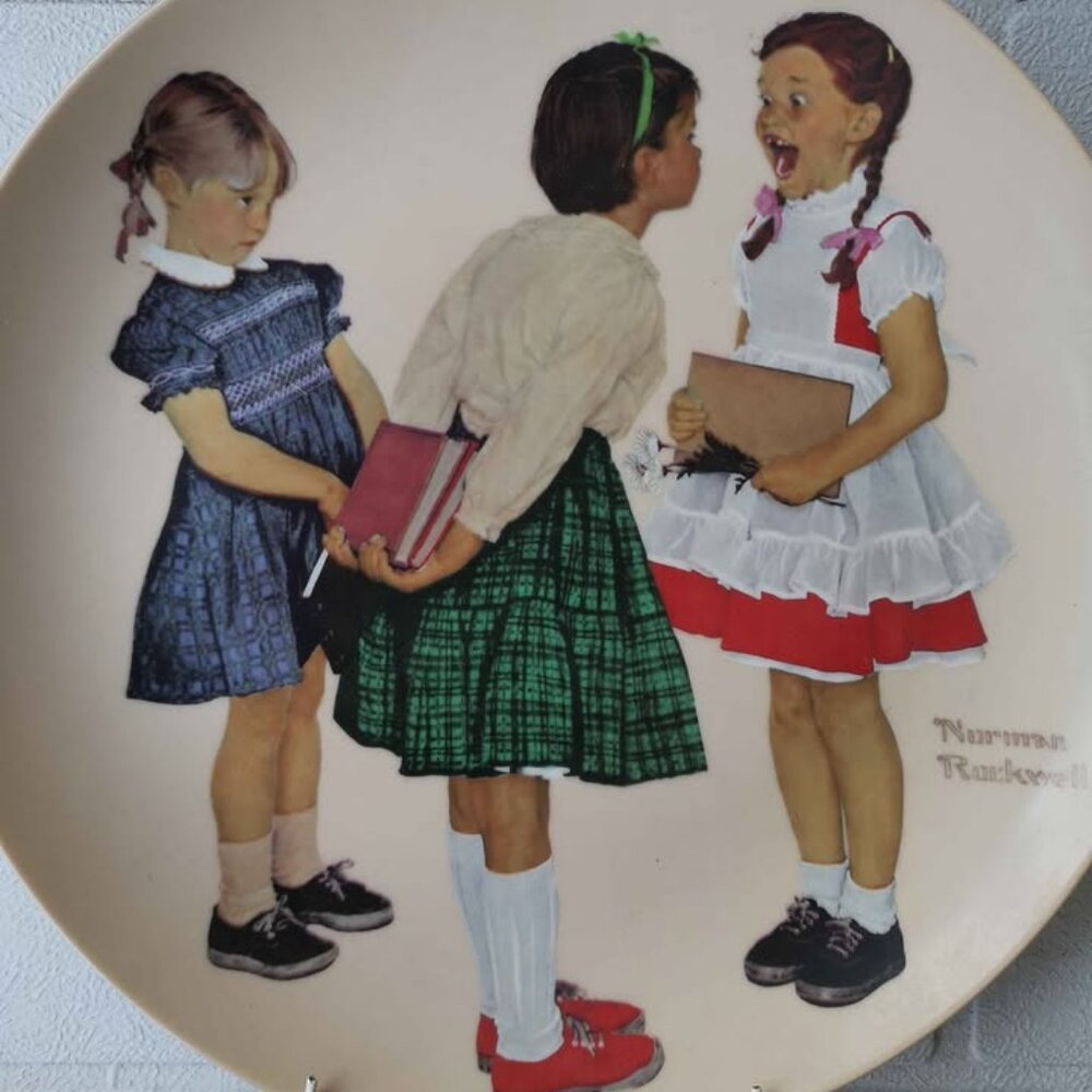 NORMAN ROCKWELL 12 LOT VINTAGE ANTIQUE COLLECTIBLE PLATES